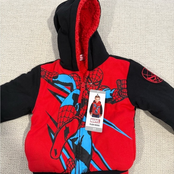 Marvel Other - Marvel Red and Blue Spider-Man Plush Hoodie